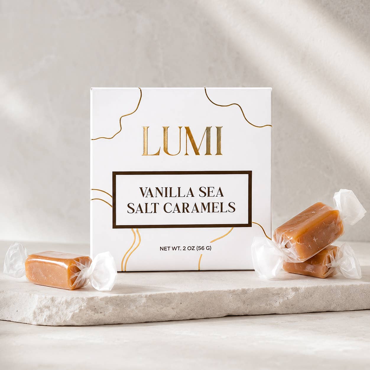 Vanilla Sea Salt Caramels - White