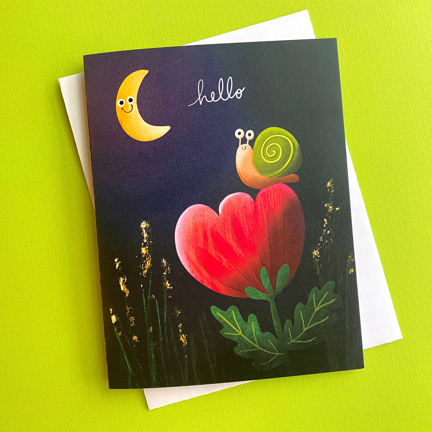 Hello Snail Just Because Card