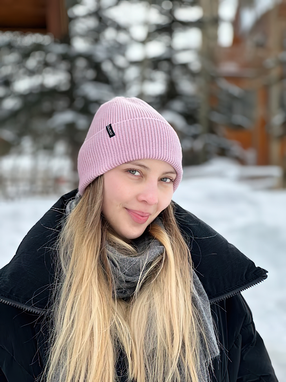 COLISCO Cuff beanies, Winter Beanies for Women (Pink)