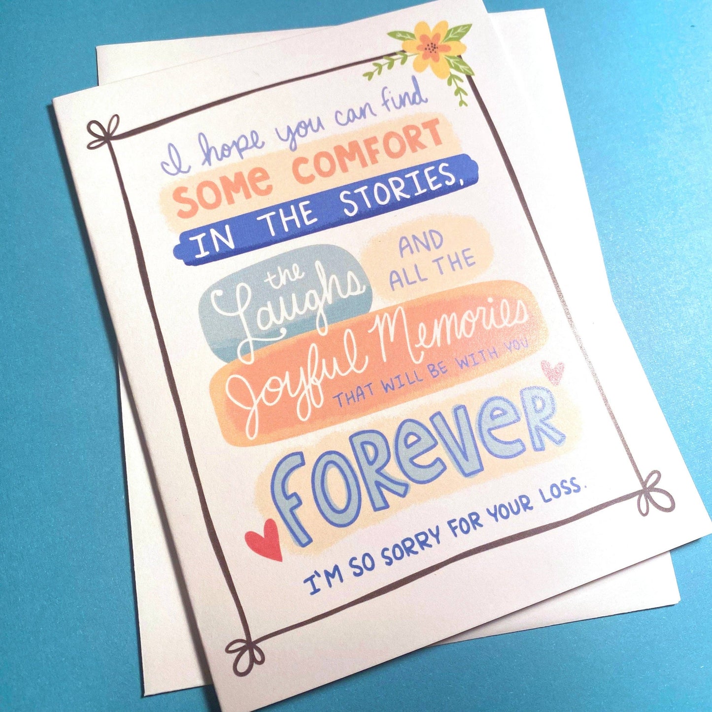 Heartfelt Sympathy Card: Comfort and Memories