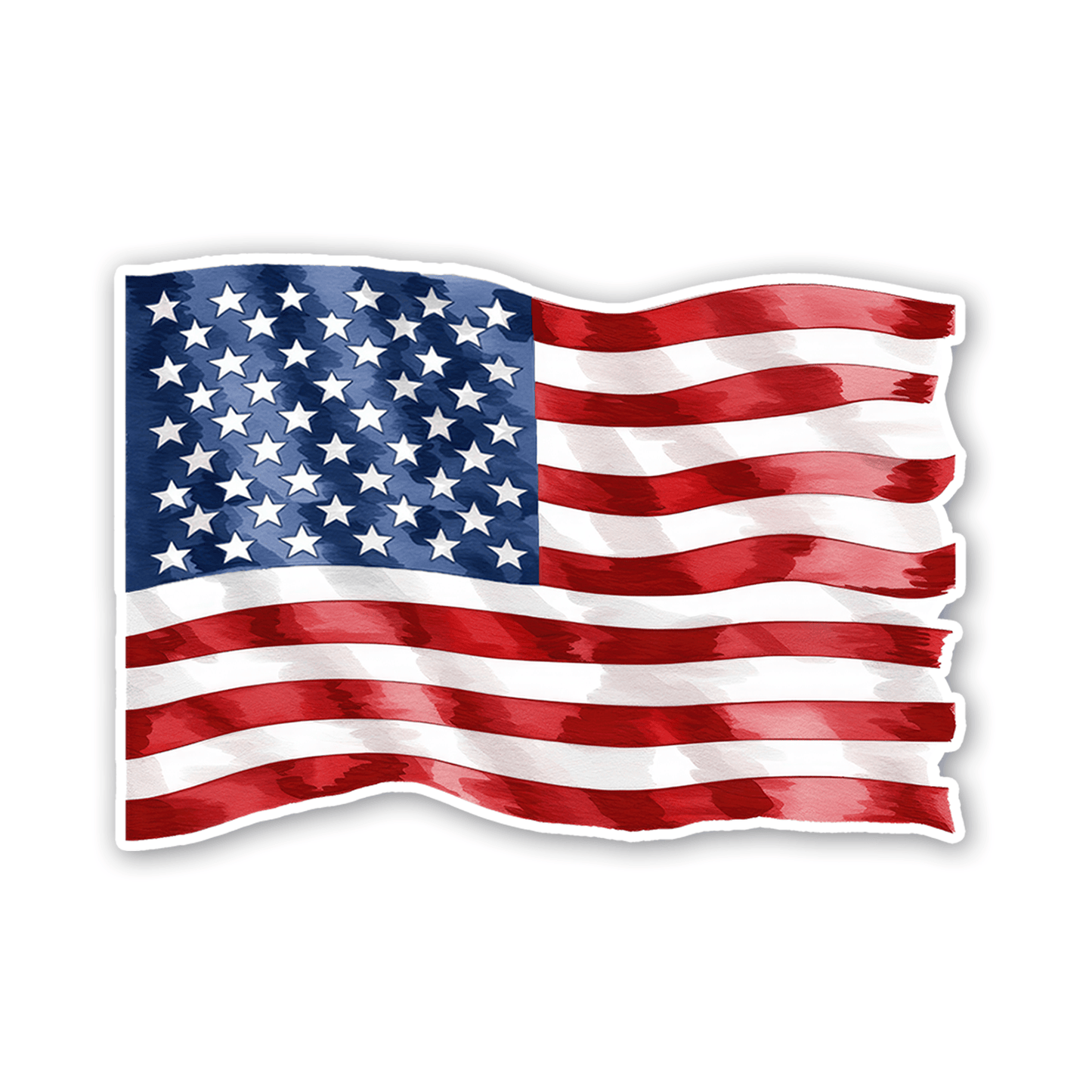 US Waving Flag Sticker