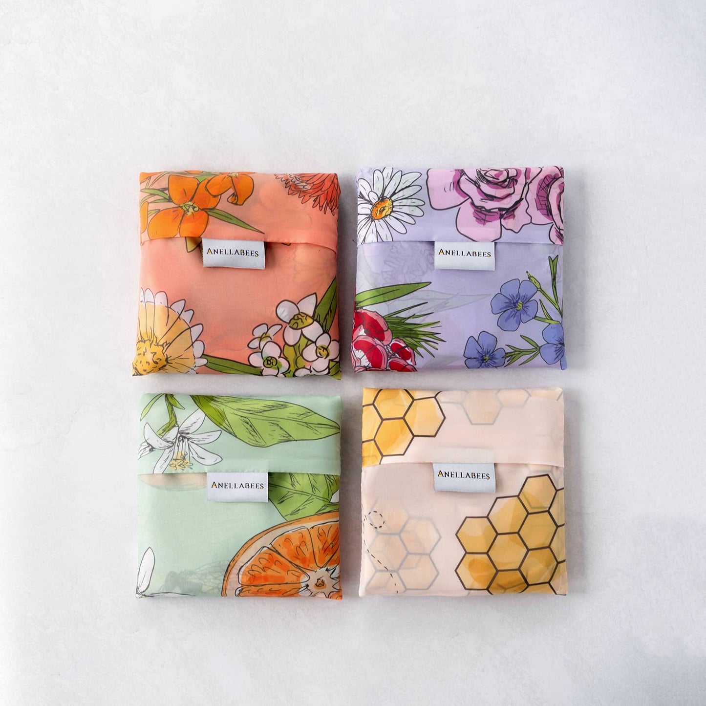 Reusable Tote Bag - Citrus + Honeybees for Summer Markets