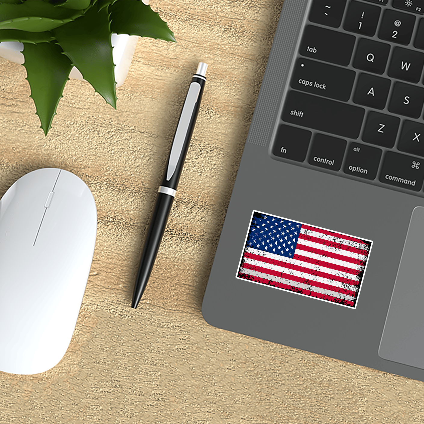 Vintage US Flag Sticker