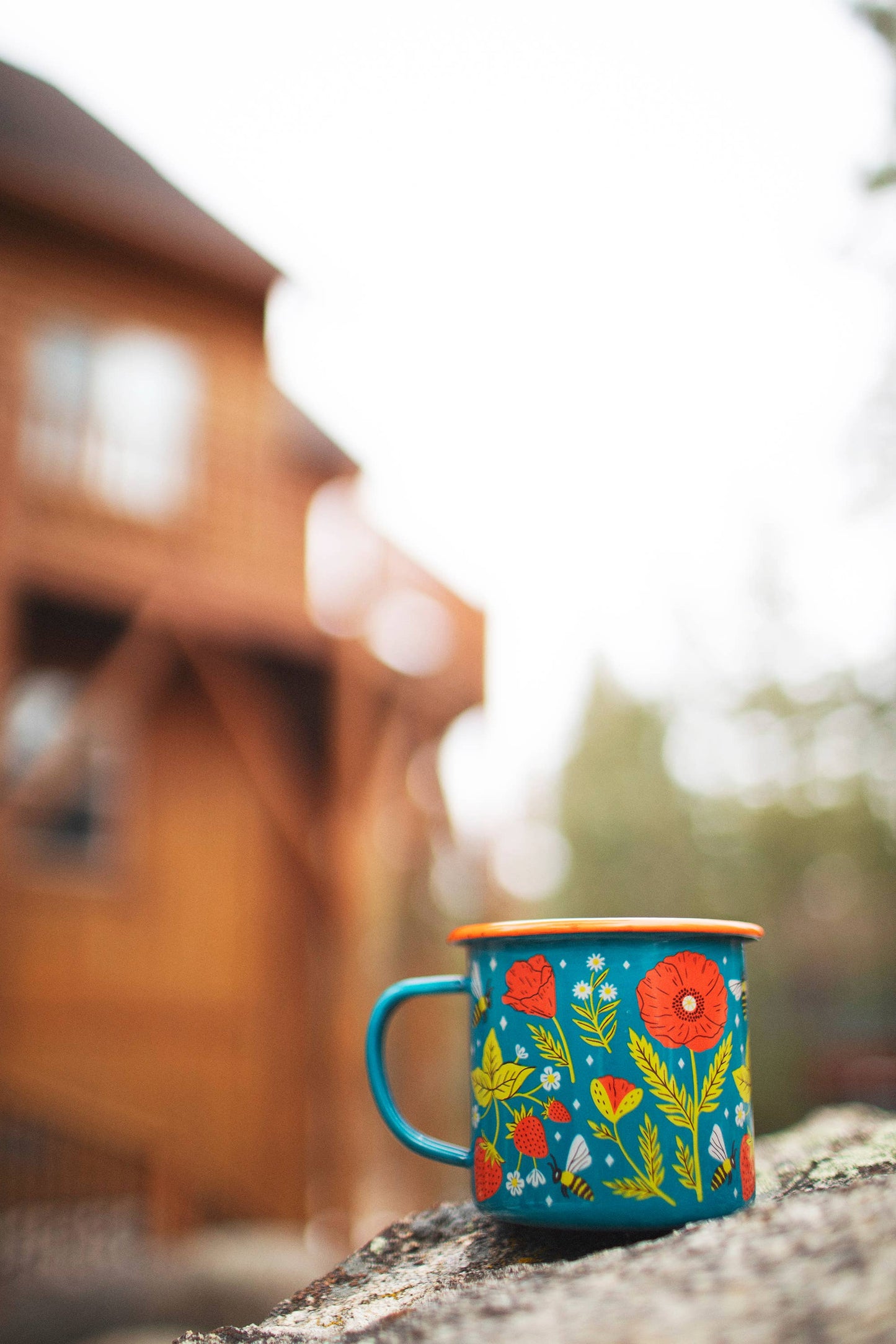 Enamel 16oz Coffee & Camp Mug-Garden Buzz