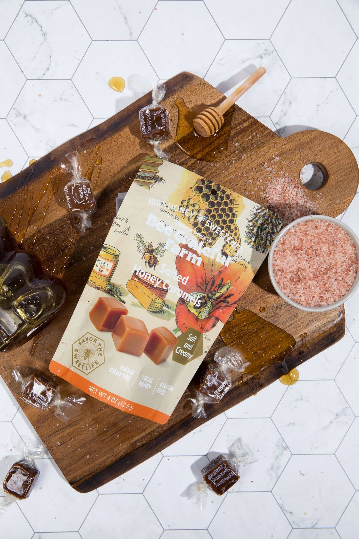 100% Honey Sweetened Salted Honey Caramel from Bee Grateful Farms - The Localist