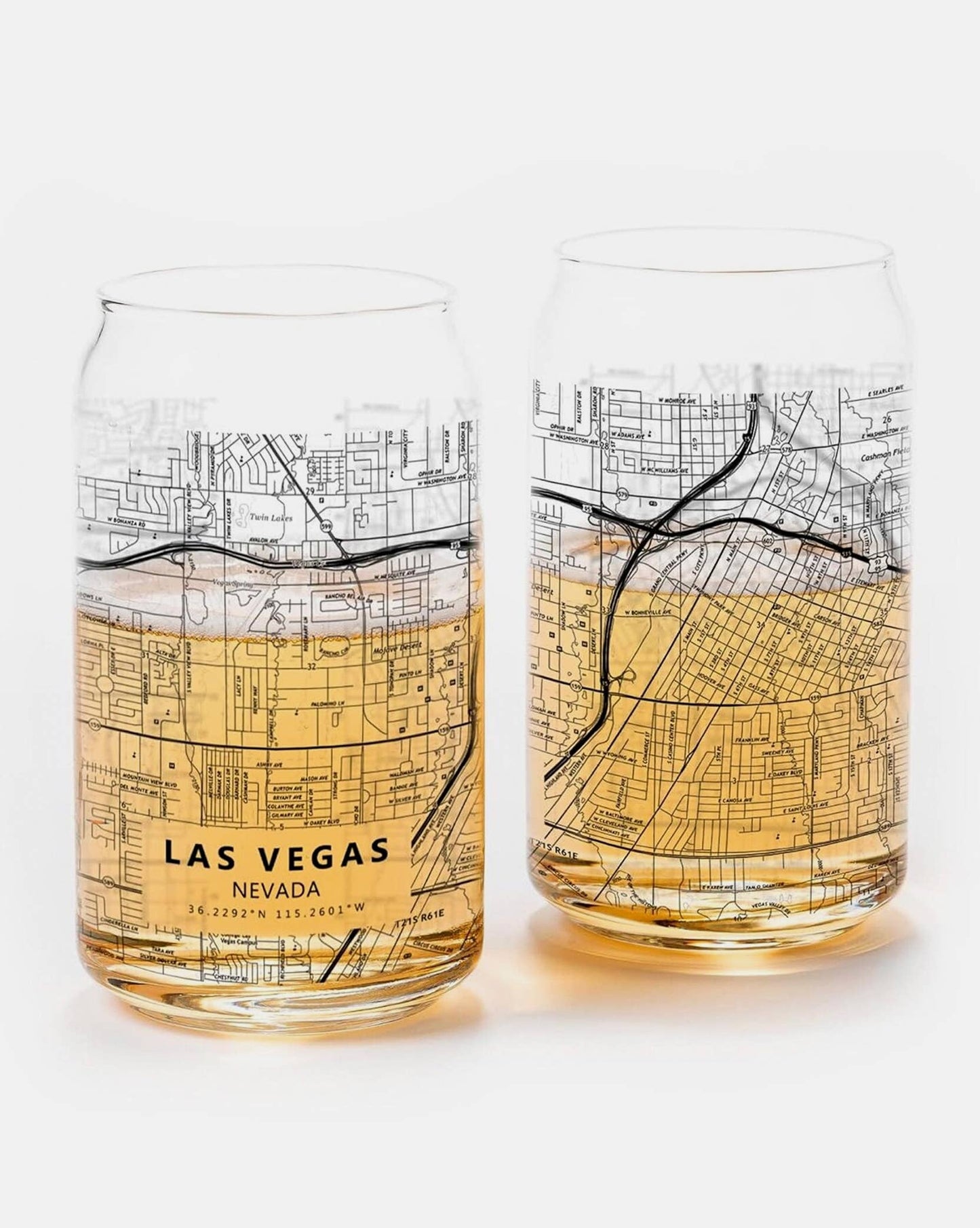Custom Town and City Topographic Map Pint Glasses