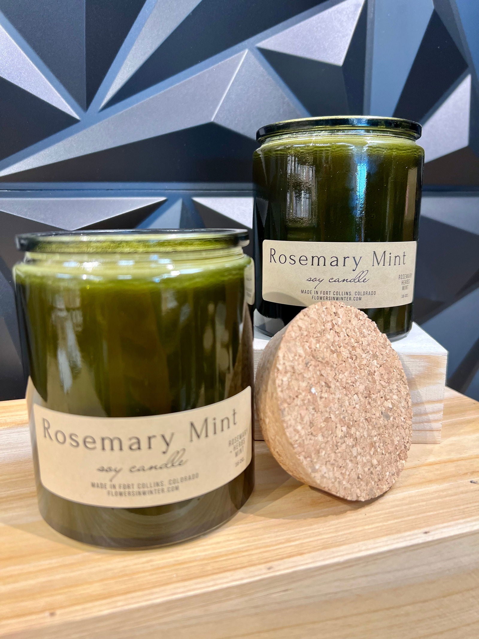 16 oz. Green Glass Jar Candle with Cork Lid - The Localist