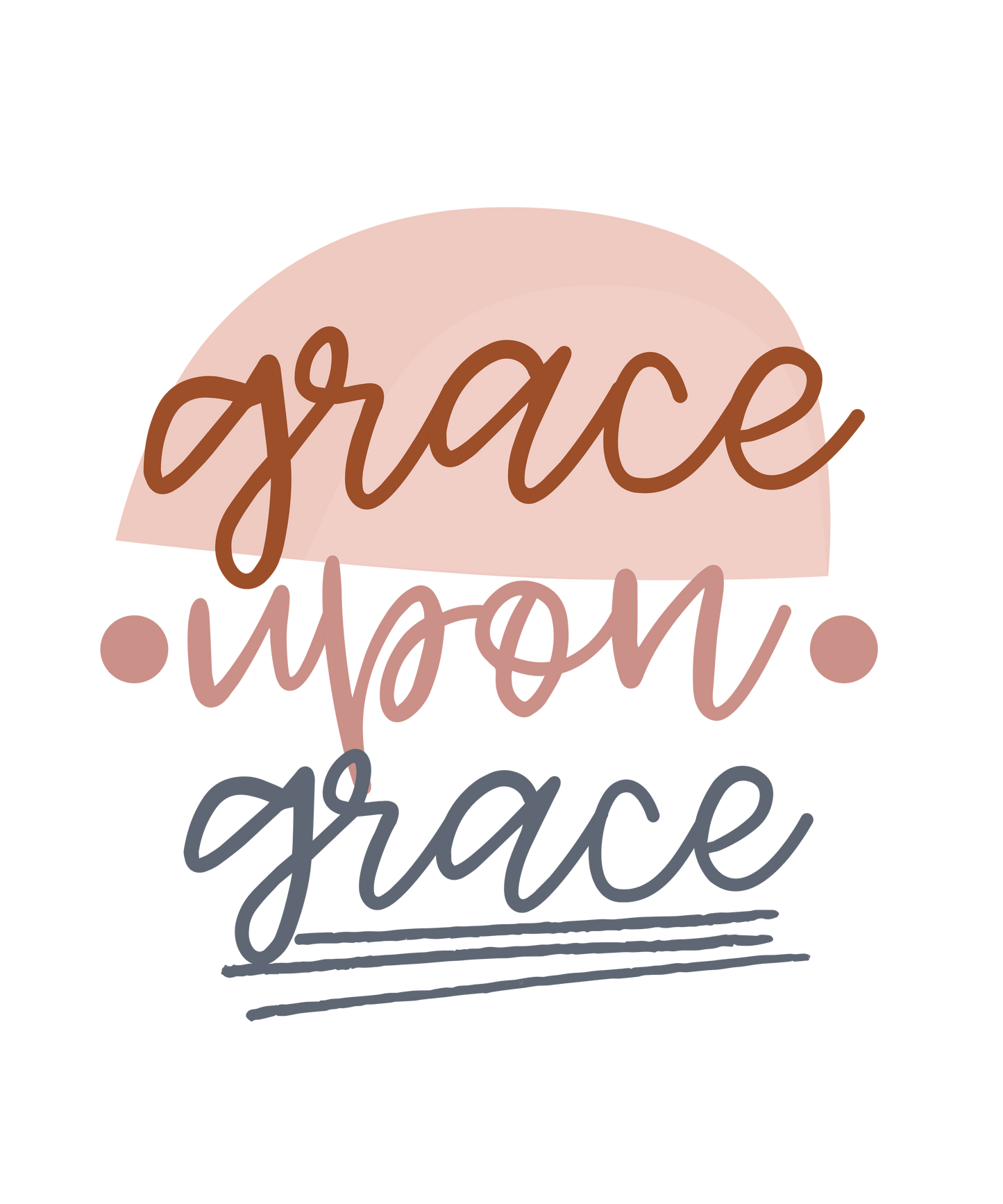 Grace Upon Grace Clear, Vinyl Sticker, 3x3 in.