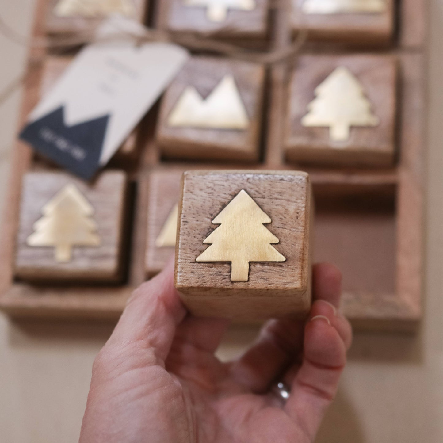 Mountain vs. Trees Tic Tac Toe Board - Coffee Table Game