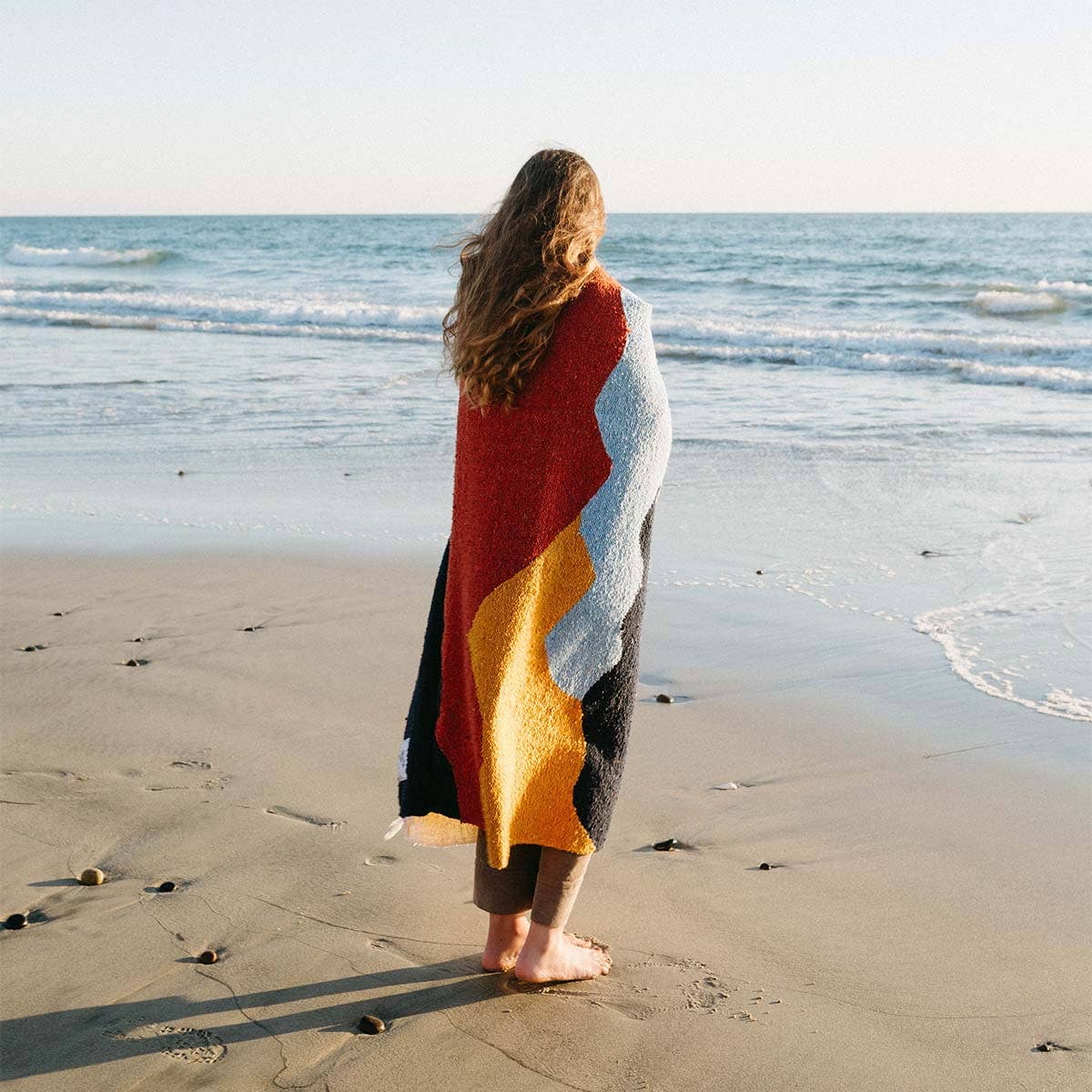 Handwoven Throw Blanket-Mountains