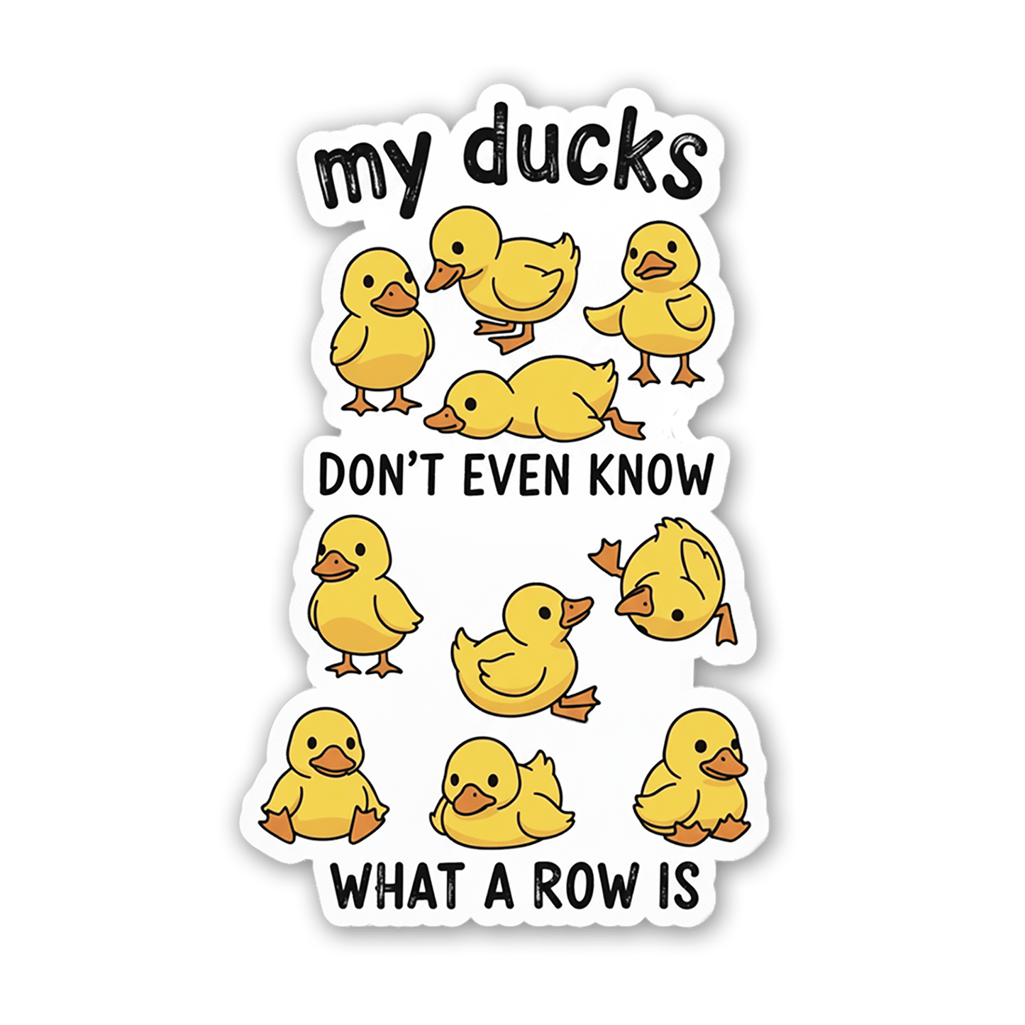 Ducks No Row Sticker