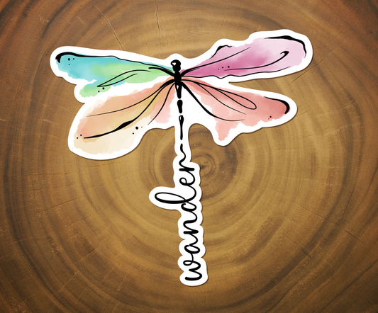 Watercolor Dragonfly Sticker | Wanderlust | Waterproof