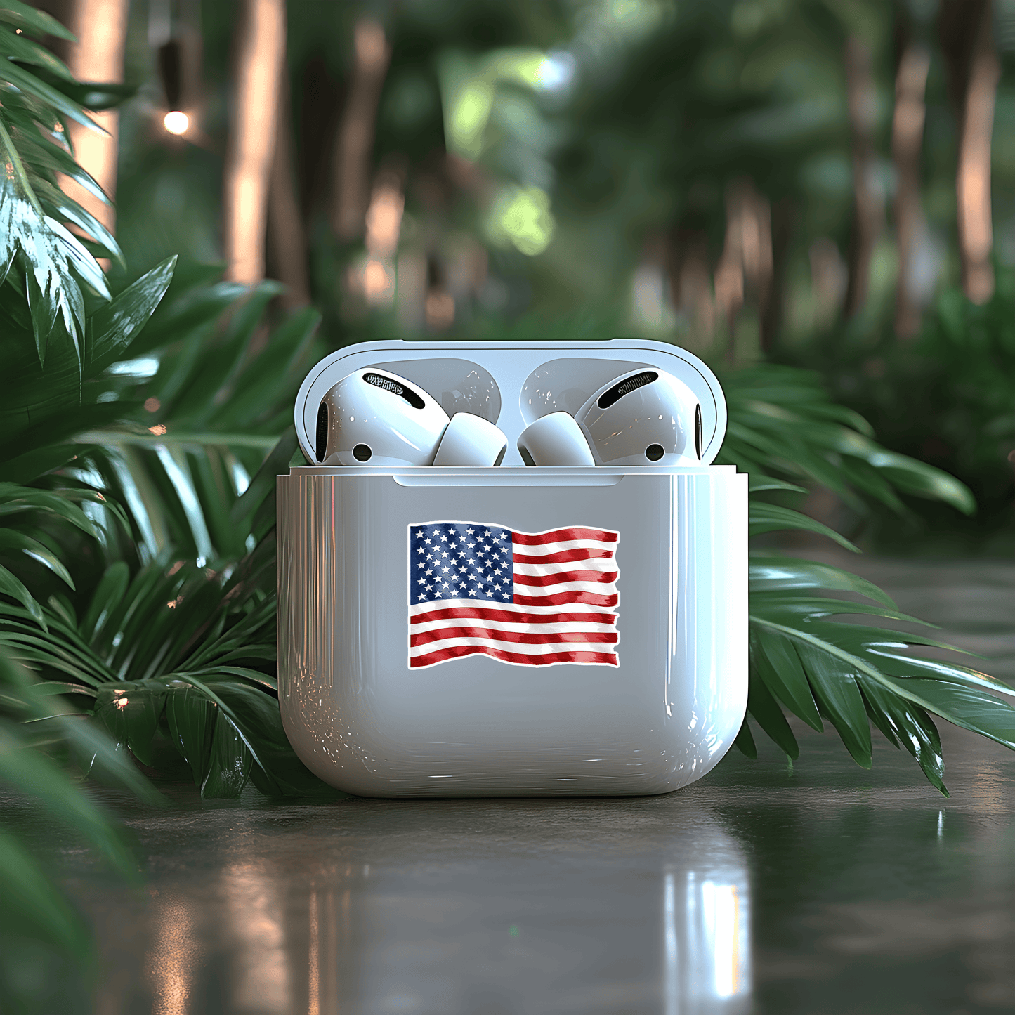 US Waving Flag Sticker