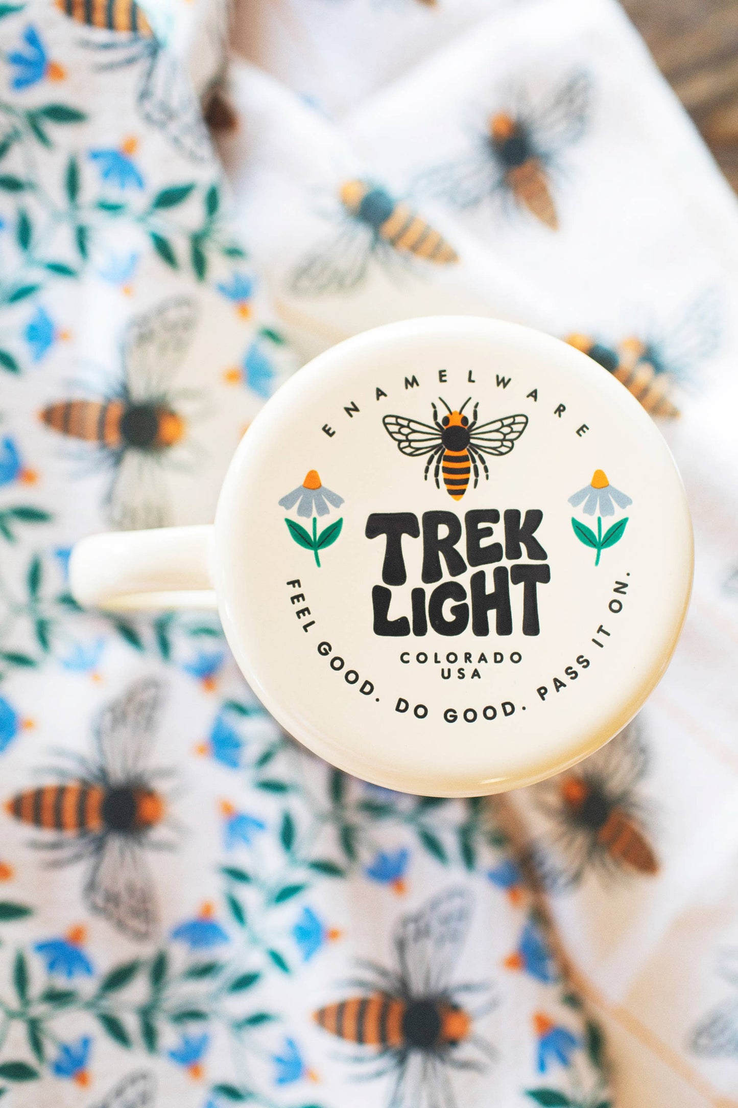 Enamel 16oz Coffee & Camp Mug-Honeybee