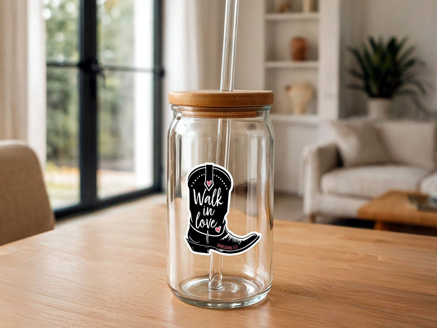 Walk In Love | Christian Sticker | Cowgirl Boot Sticker