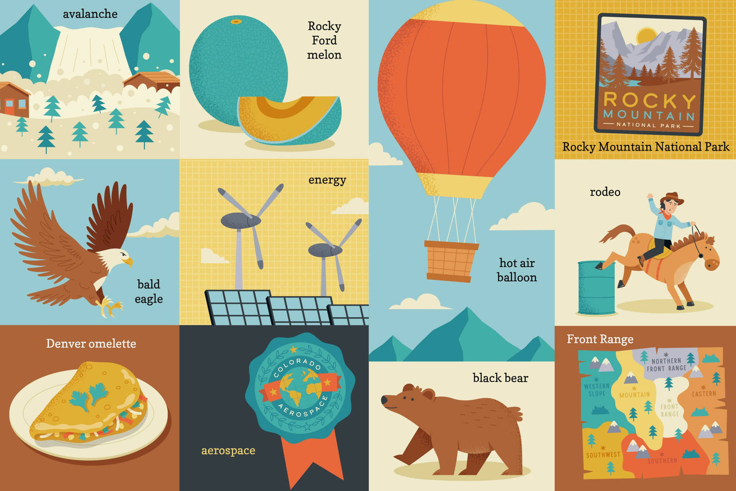 100 First Words for Little Coloradans Board Book