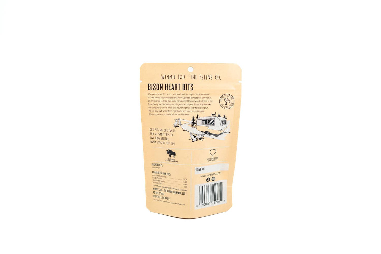 Bison Heart Bits - Cat Treats