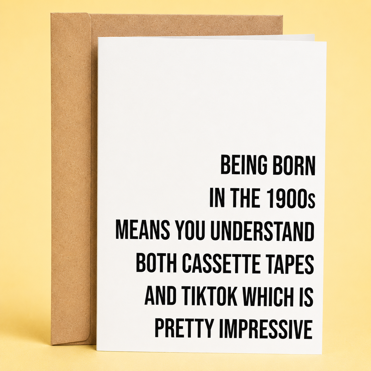 Funny Birthday Card for Friend – Cassette Tapes and TikTok