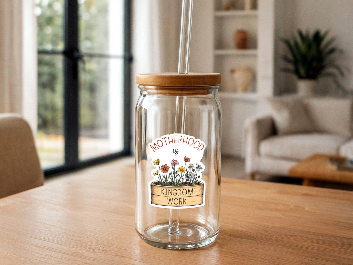 Motherhood Is Kingdom Work | Christian Sticker for Moms