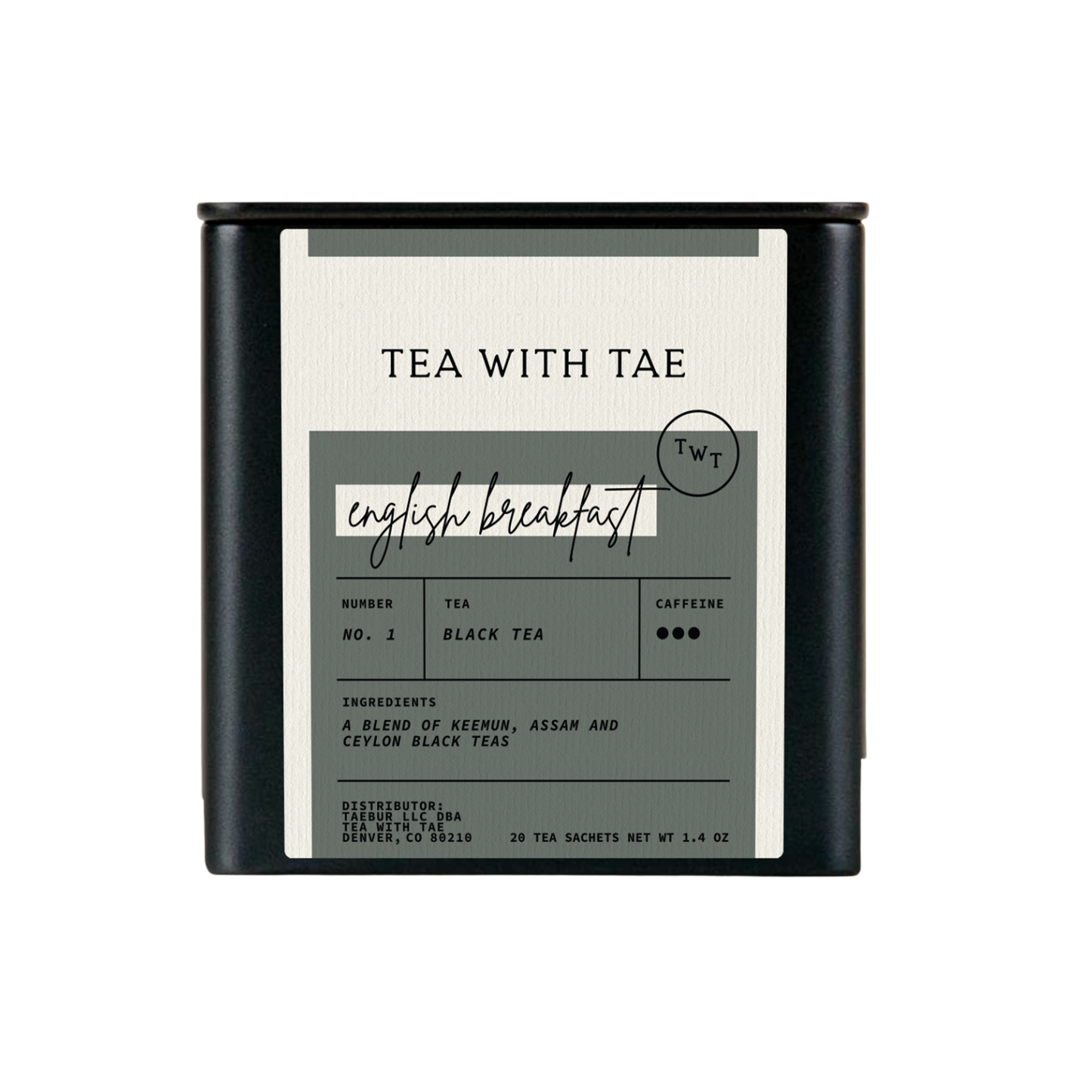 English Breakfast Black Tea Gift Tin (20 tea bags)