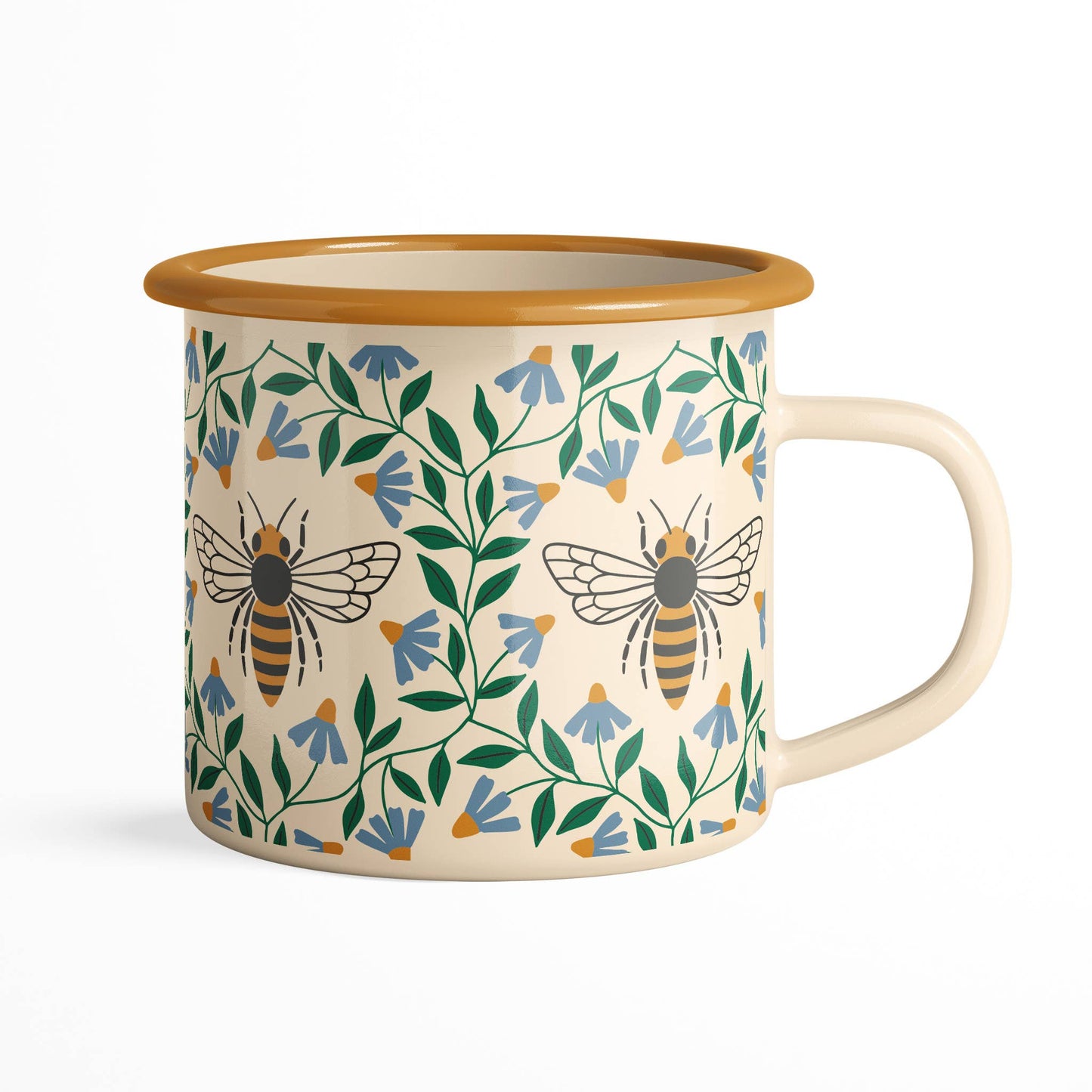 Enamel 16oz Coffee & Camp Mug-Honeybee