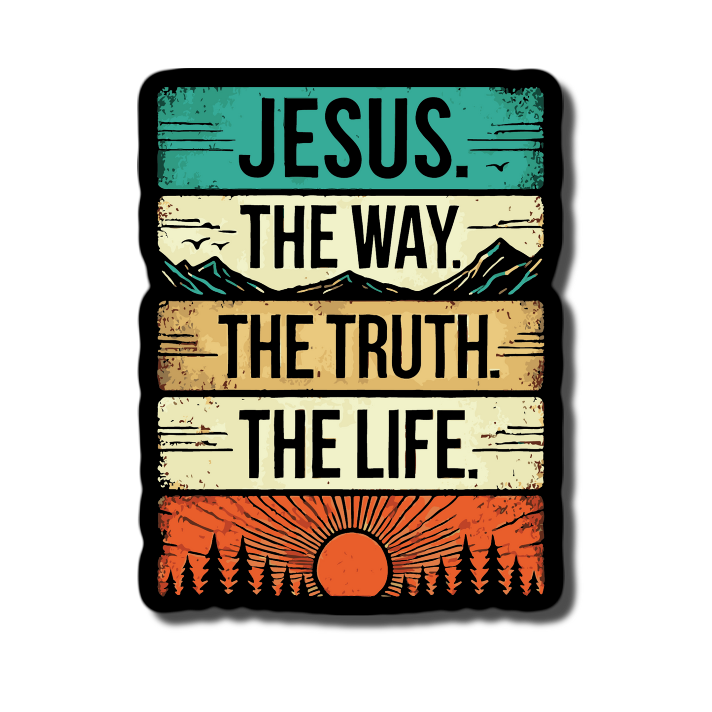 Jesus The Way The Truth The Life Waterproof Sticker