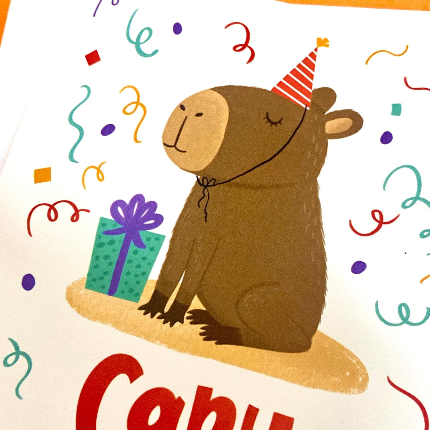 Capybara Birthday Card