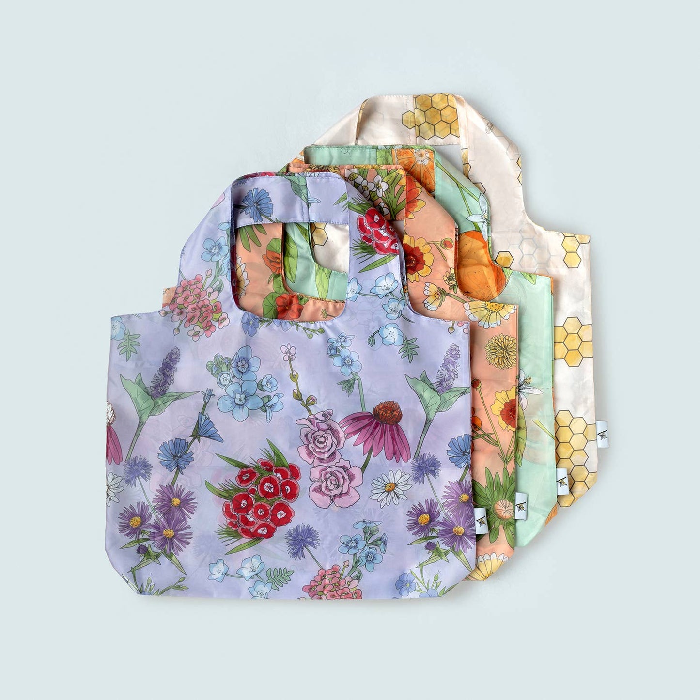 Reusable Tote Bag - Purple Wildflowers for Summer Markets