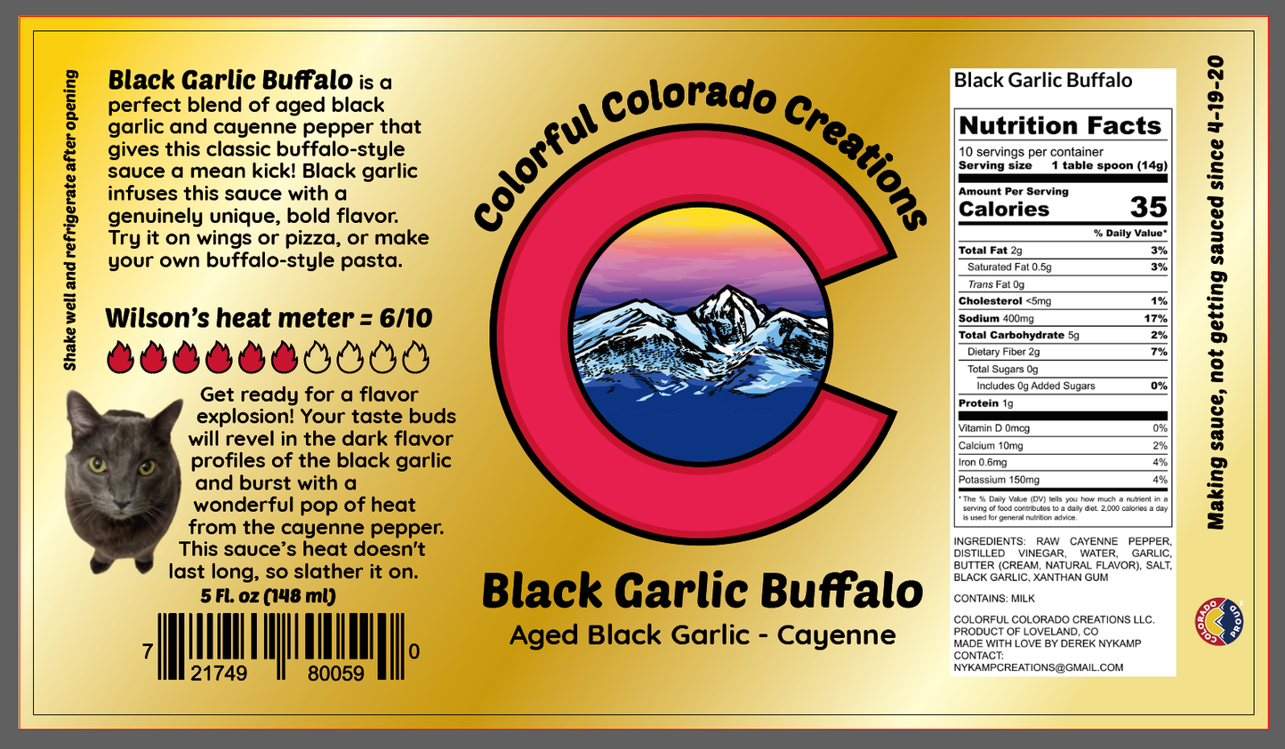 Black Garlic Buffalo Hot Sauce
