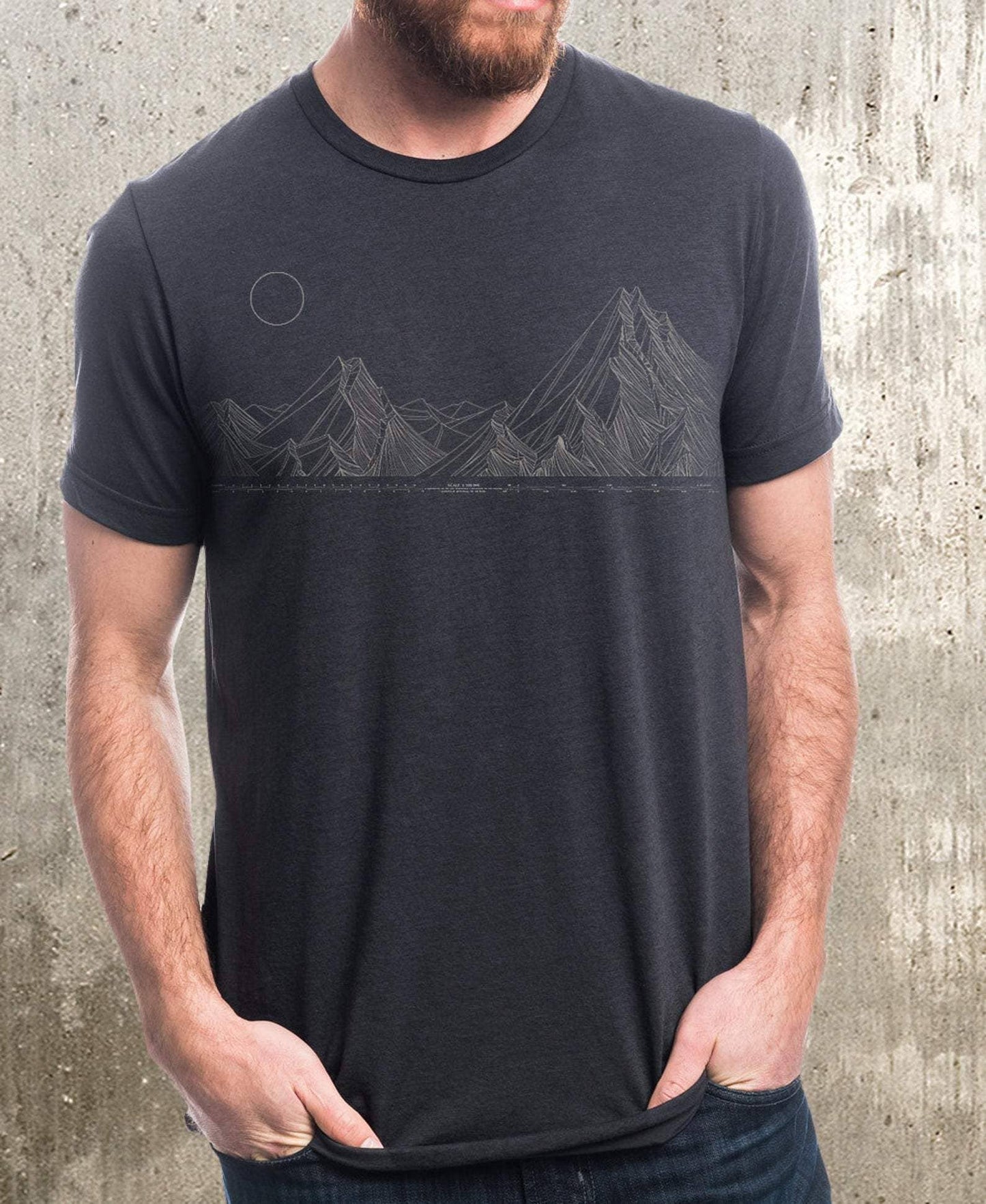 Mountain Range Mapping T Shirt