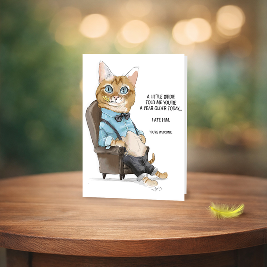 A Little Birdie Told Me Birthday Card