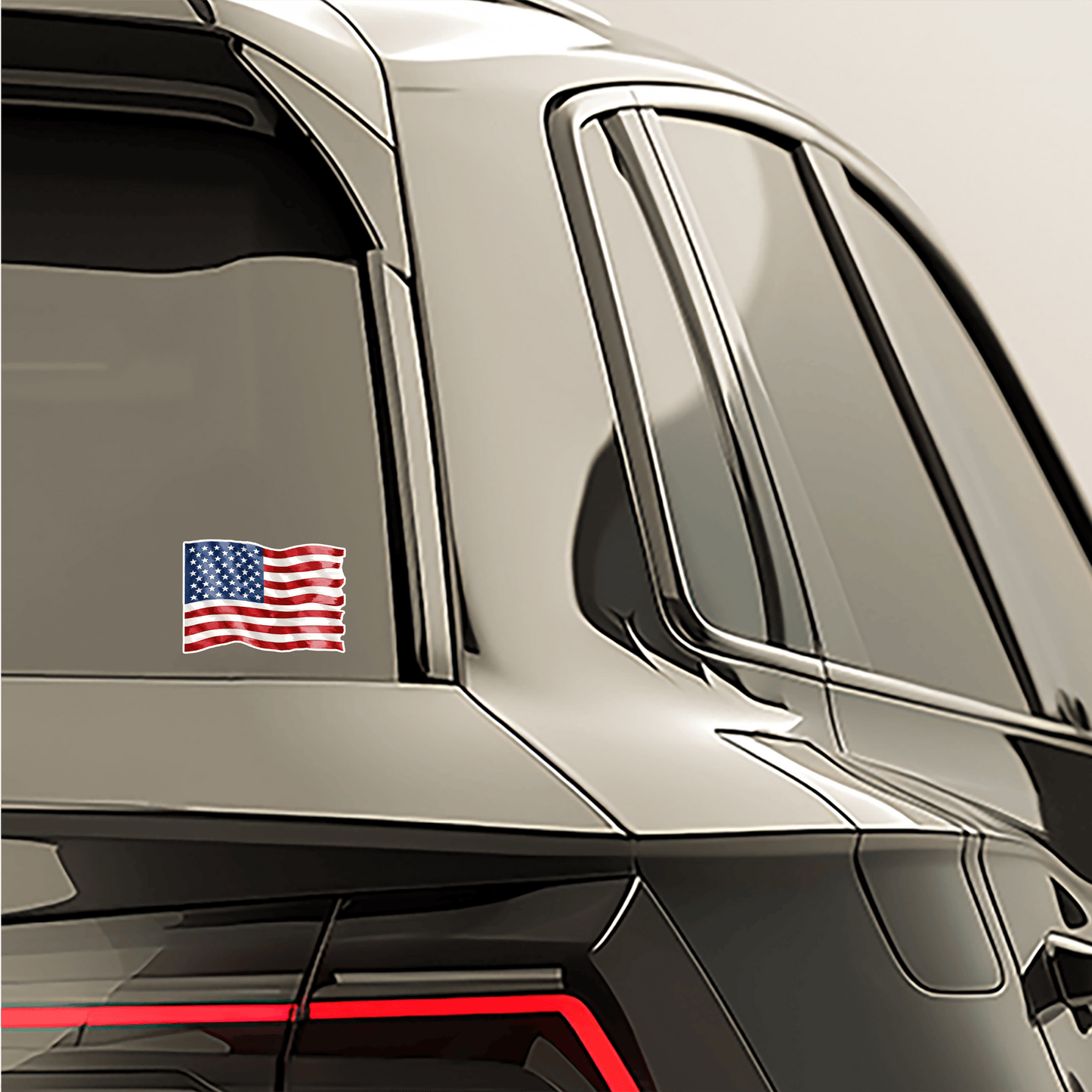 US Waving Flag Sticker