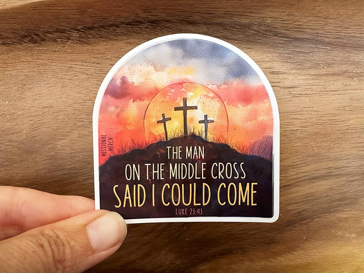 The Man On The Cross | Christian Sticker | Jesus Sticker