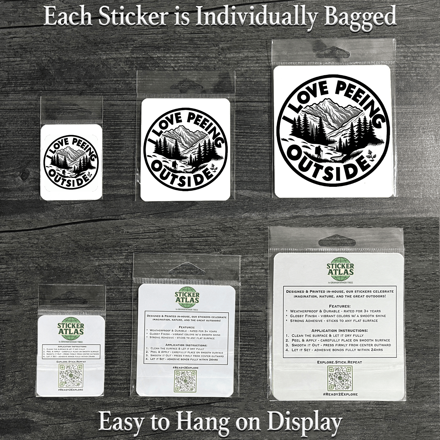 Peeing Outside Sticker