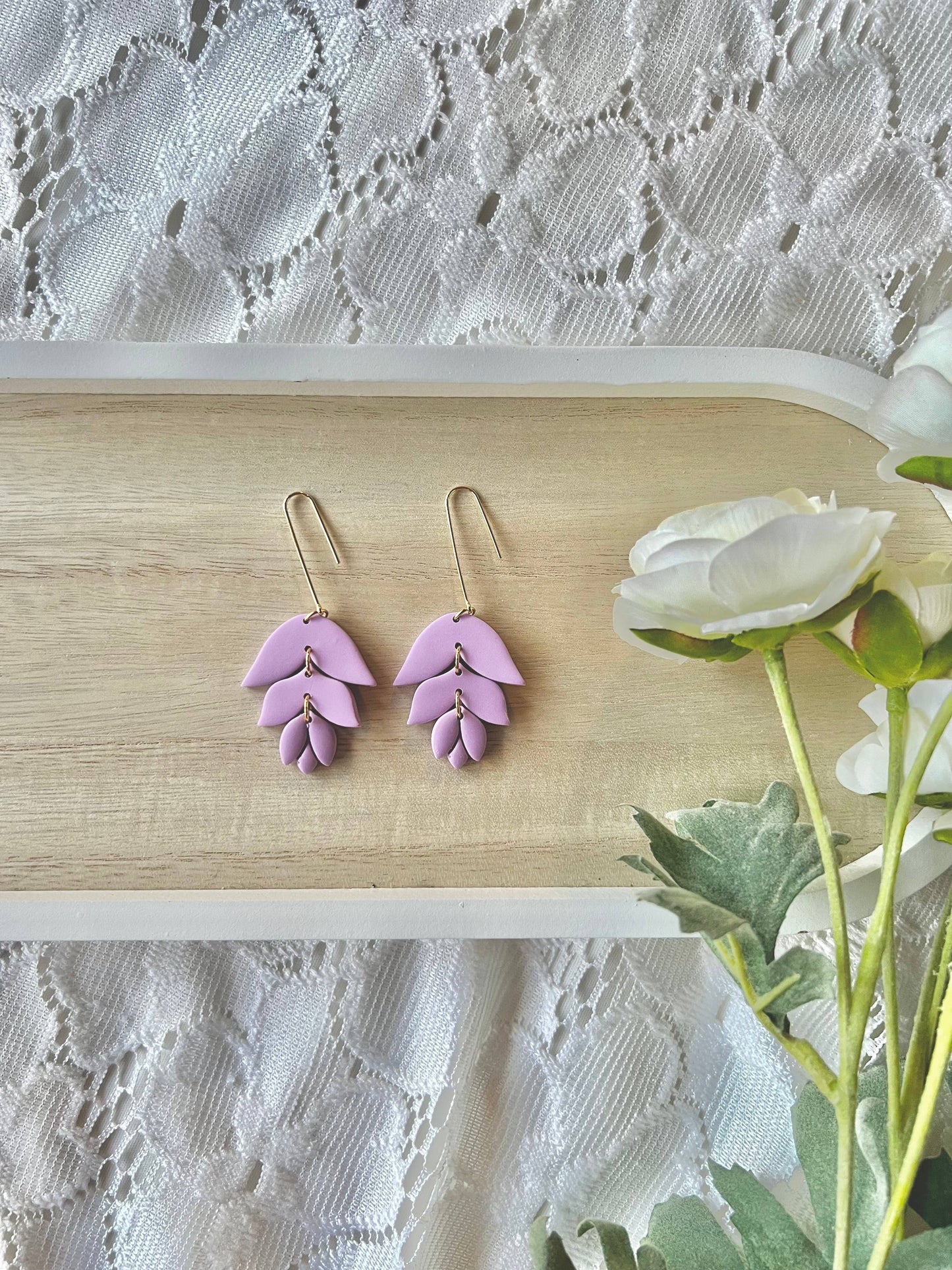 Tulip Clay Earrings, Tulip Spring Earrings