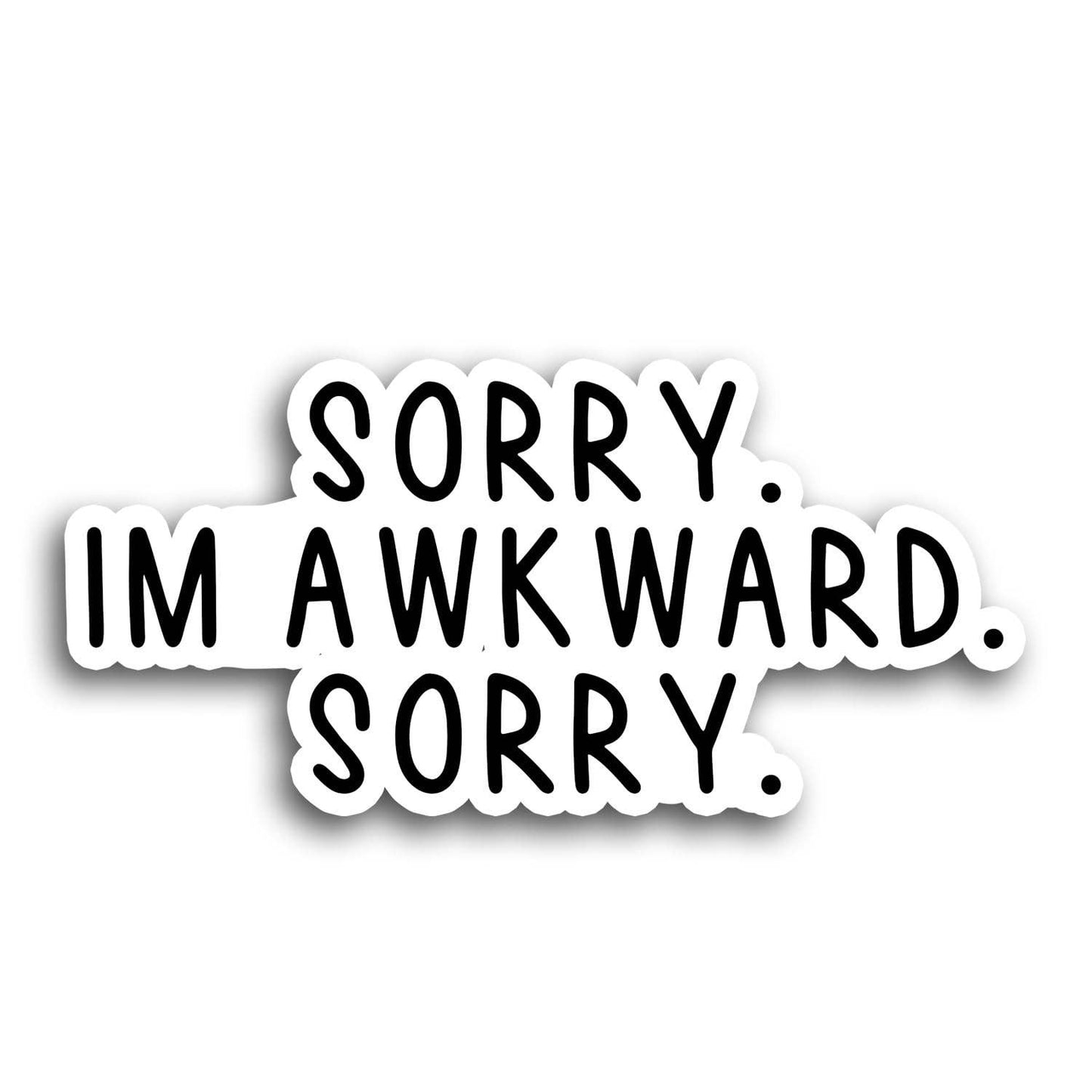 Sorry Im Awkward Sorry Laptop Sticker