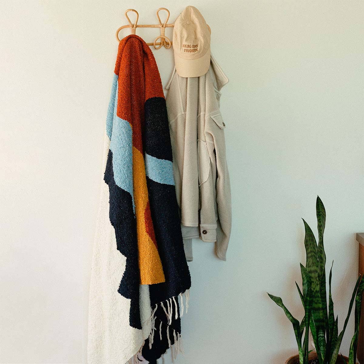 Handwoven Throw Blanket-Mountains