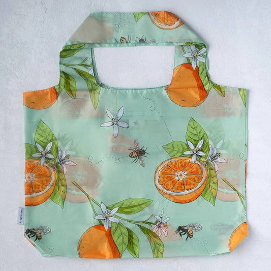 Reusable Tote Bag - Citrus + Honeybees for Summer Markets