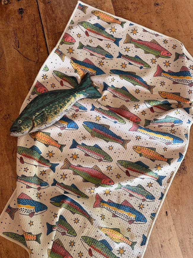 Kitchen Tea Towel Quick Dry-River Trout