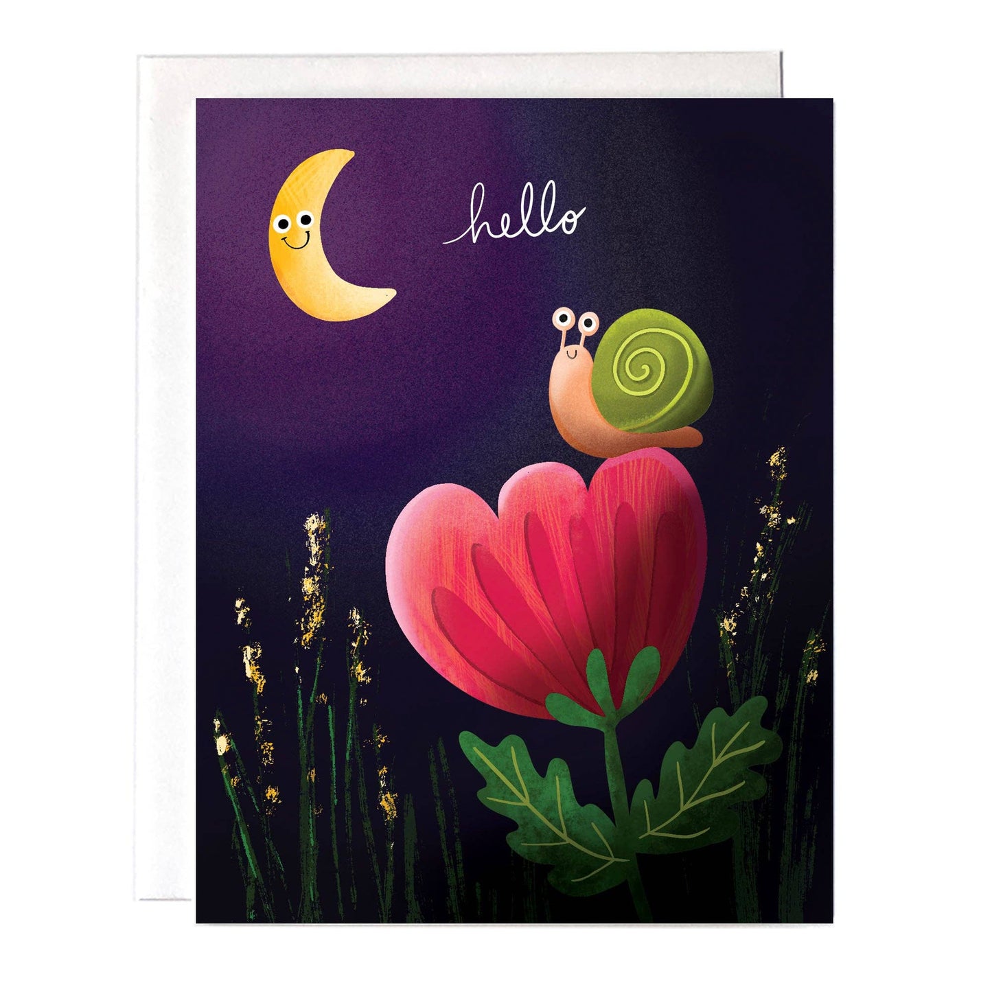 Hello Snail Just Because Card