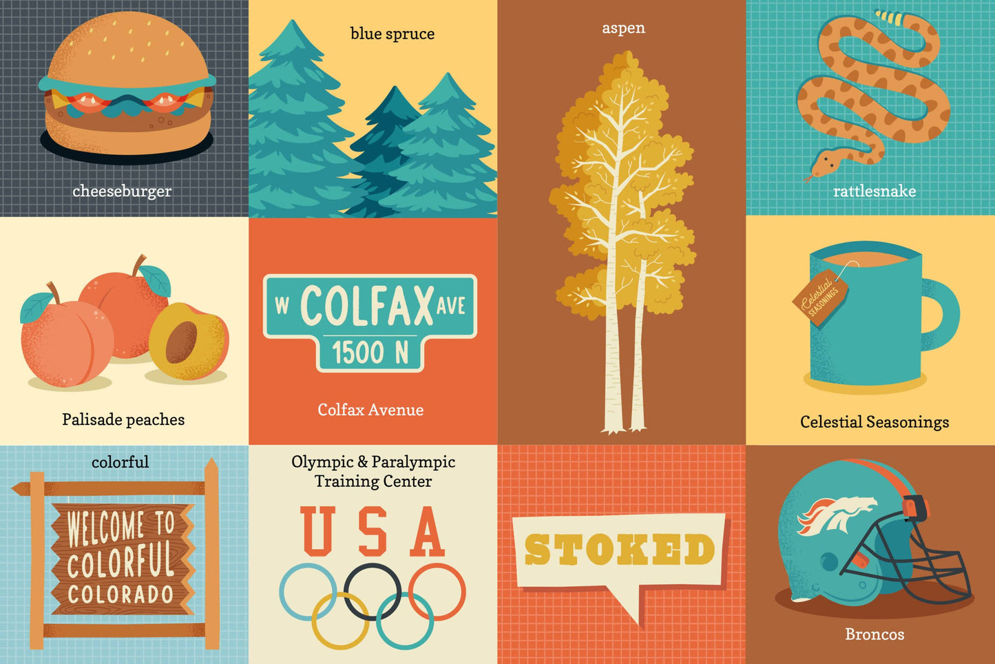 100 First Words for Little Coloradans Board Book