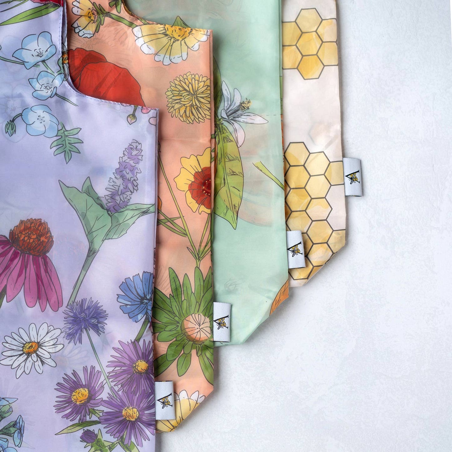 Reusable Tote Bag - Citrus + Honeybees for Summer Markets