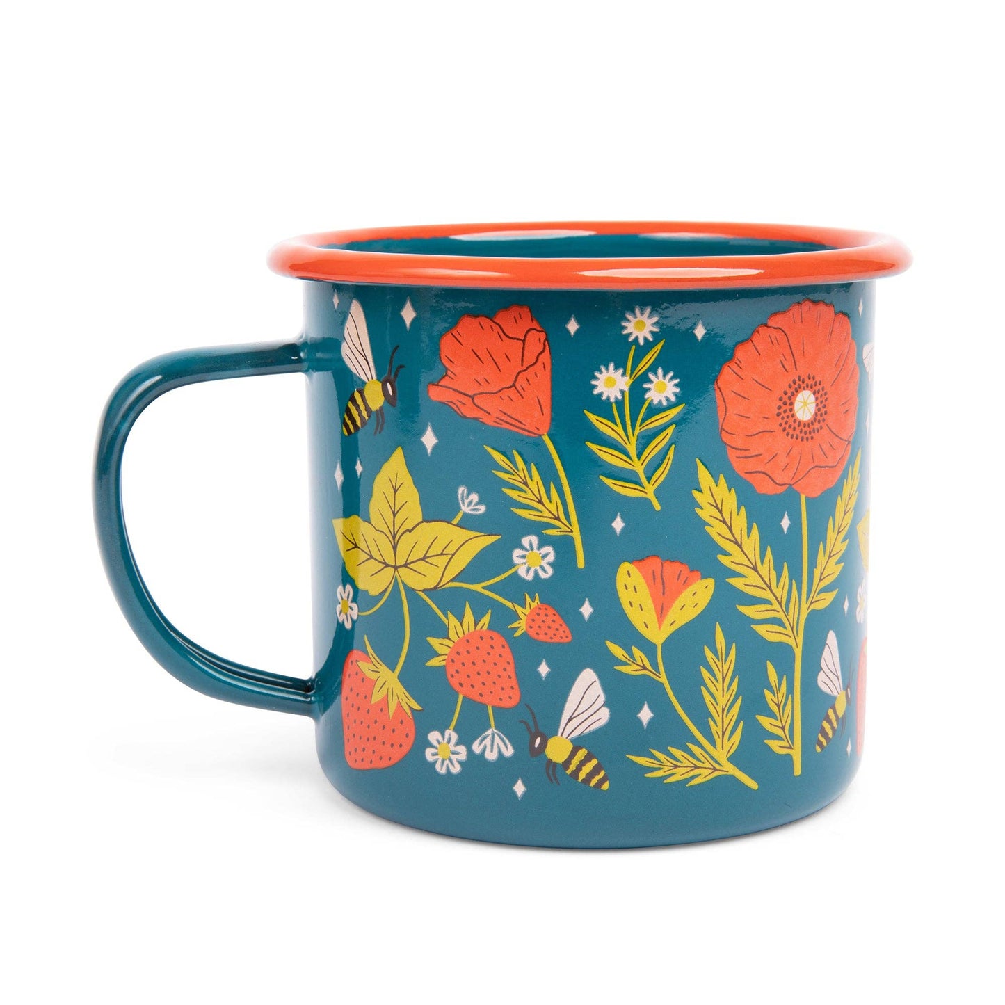 Enamel 16oz Coffee & Camp Mug-Garden Buzz