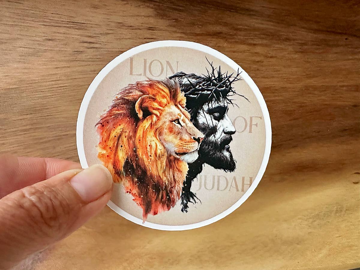 Lion of Judah | Artistic Jesus Sticker | Christian Sticker