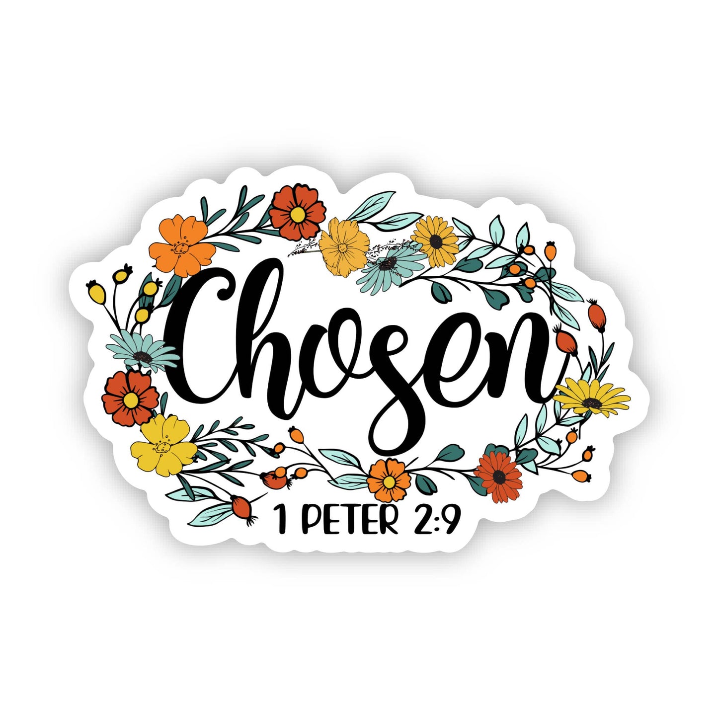 Chosen 1 Peter 2:9 Vinyl, Sticker, 3x3 in. 