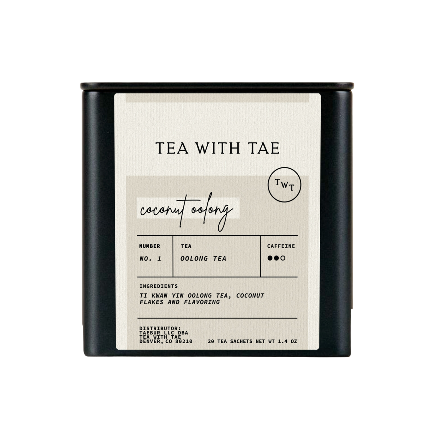 Coconut Oolong Tropical Tea Gift Tin (20 tea bags)