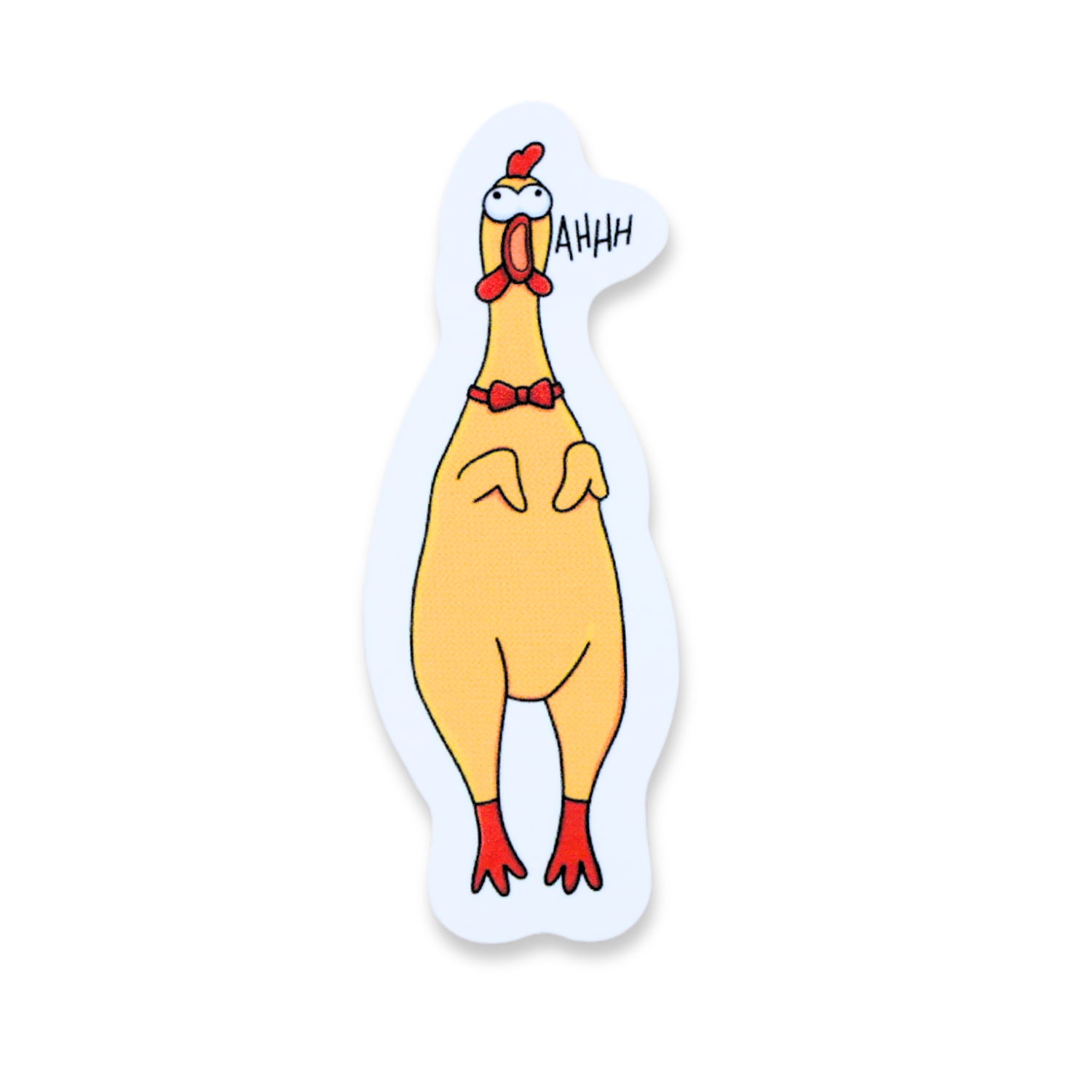 Rubber Chicken AHHHHHHHHH Funny Vinyl Sticker – The Localist