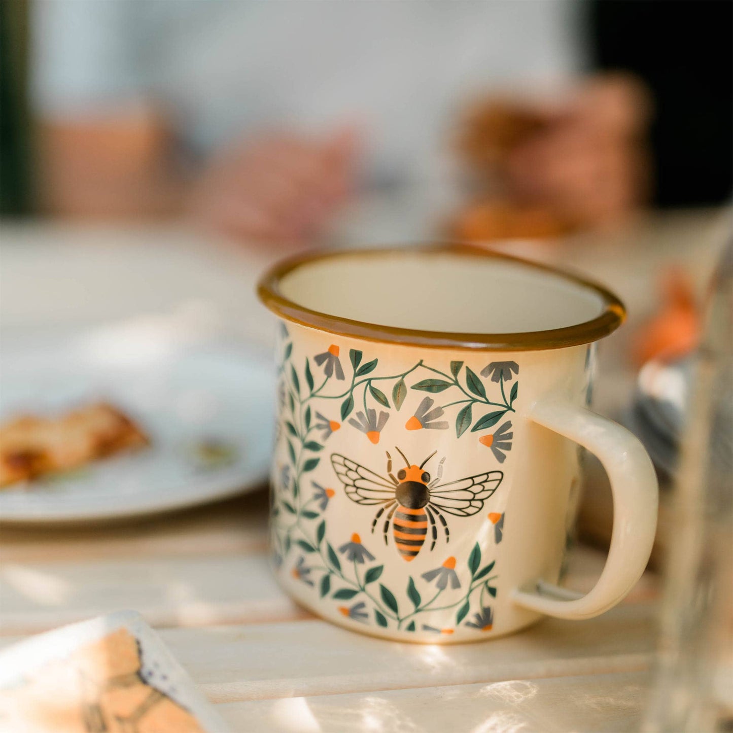 Enamel 16oz Coffee & Camp Mug-Honeybee