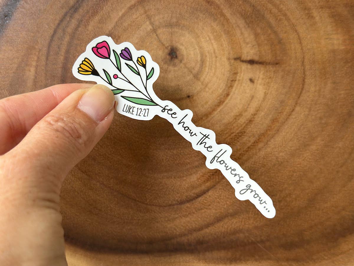 Wildflowers | Christian Sticker | Floral Sticker | Vinyl
