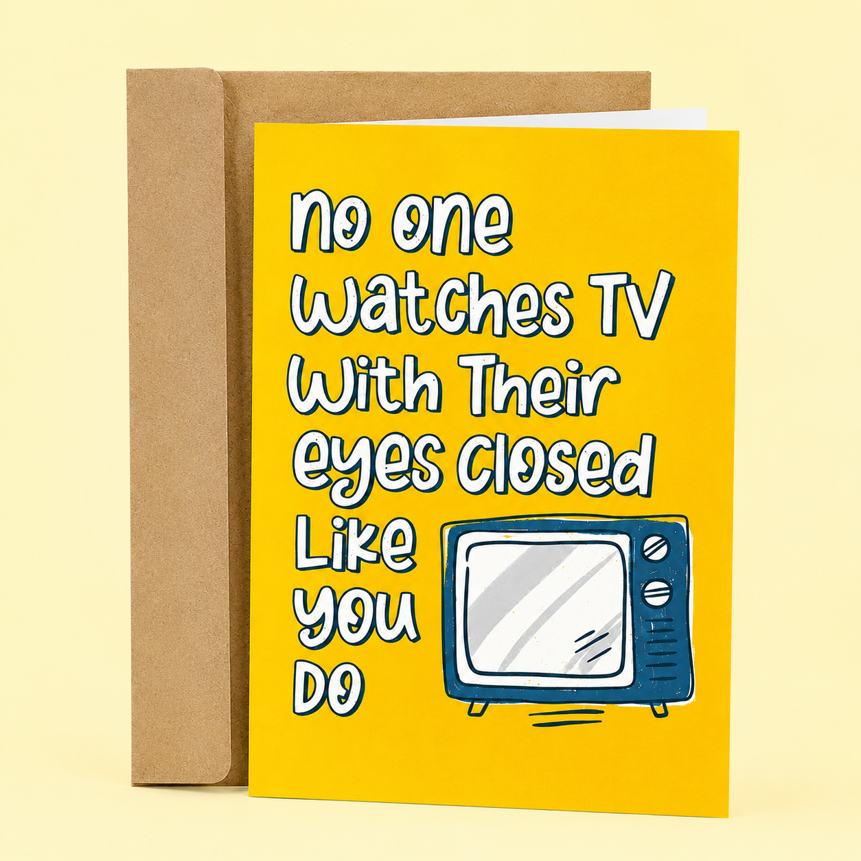 No One Watches TV...Greeting Card